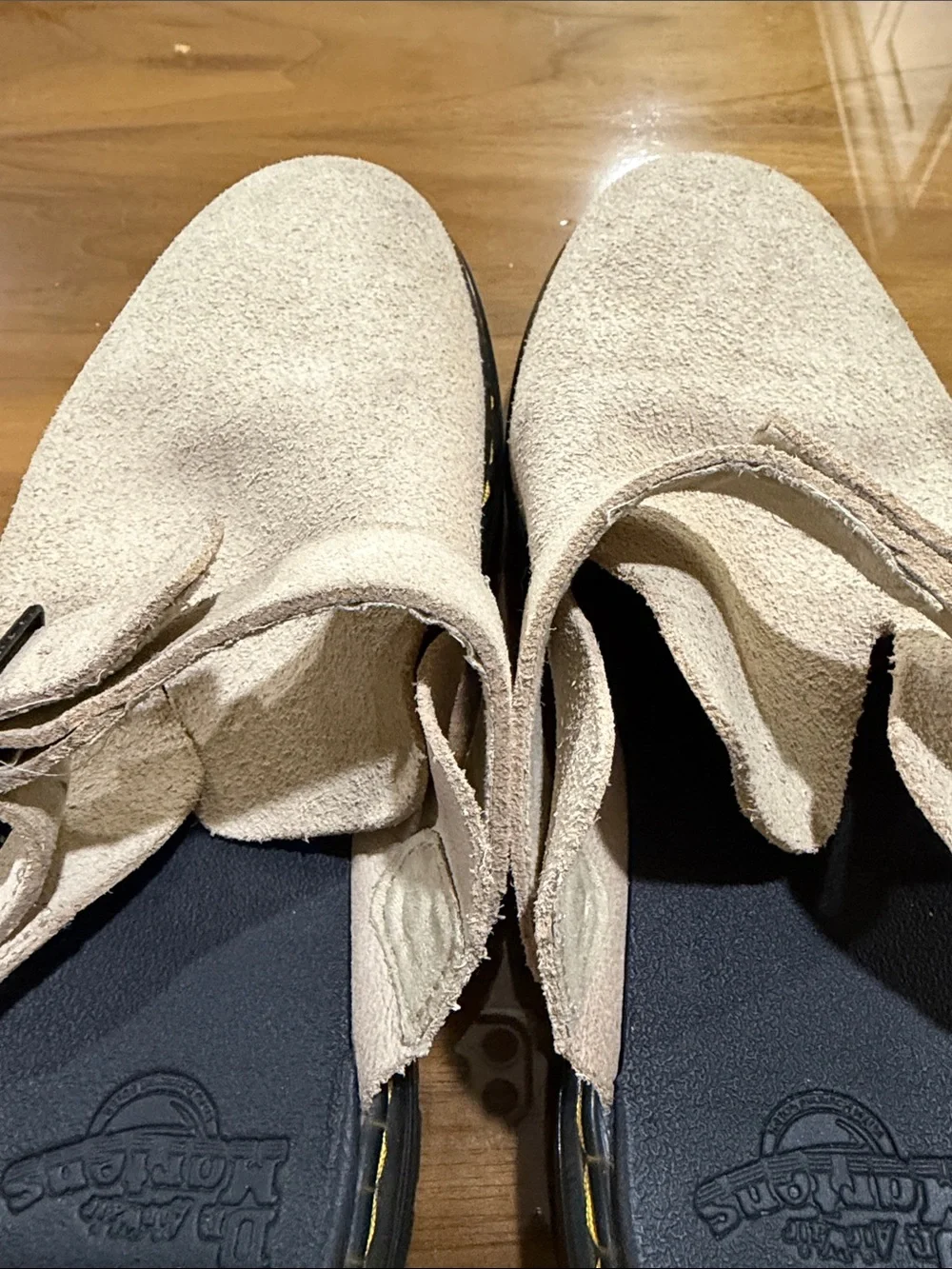 Dr. Martens Beige Suede Slip-On Clog with Strap Men’s 6 Women’s 7